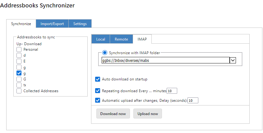 Addressbooks Synchronizer